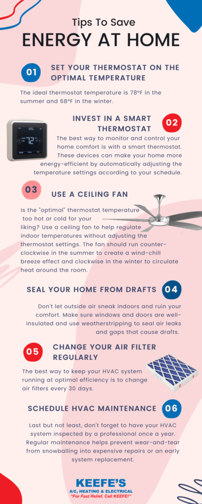 Tips to Save Energy at Home Infographic
