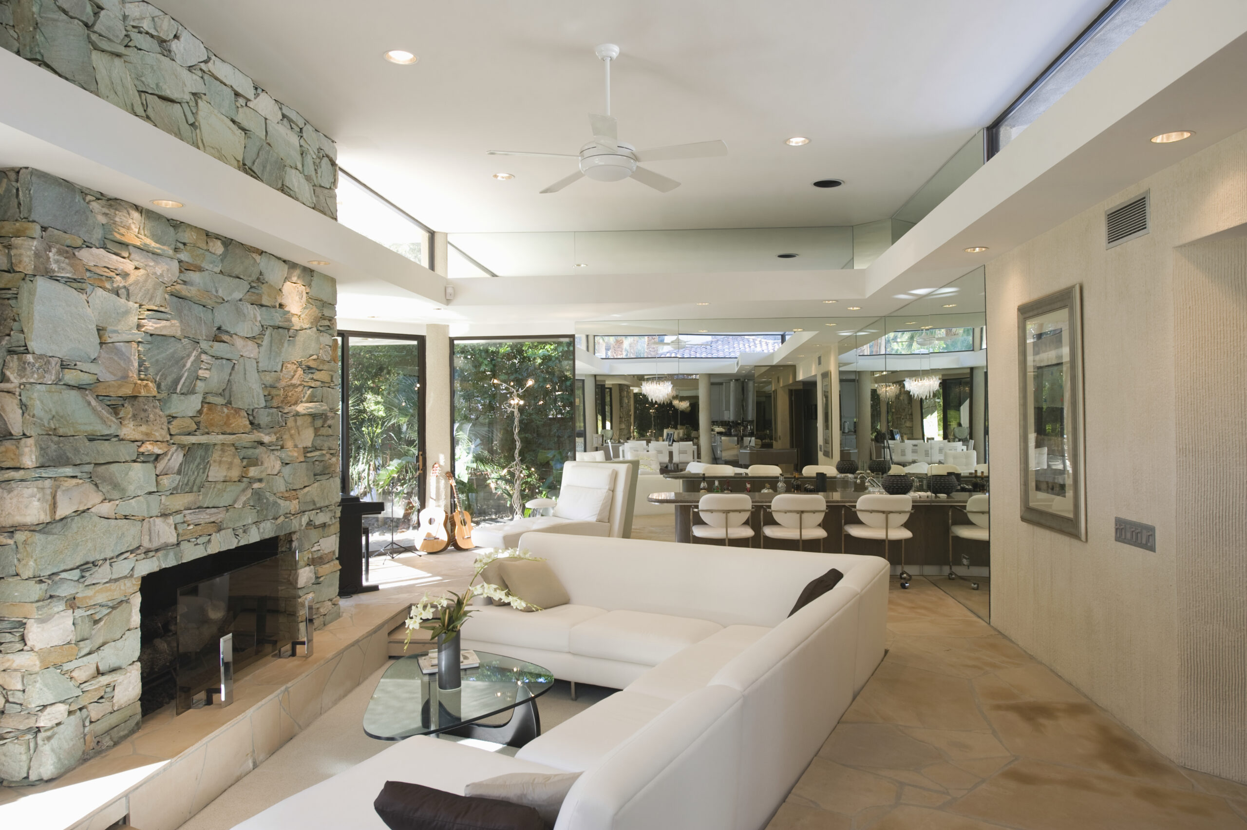 Modern home in NOLA with state-of-the-art lighting and smart ceiling fans.